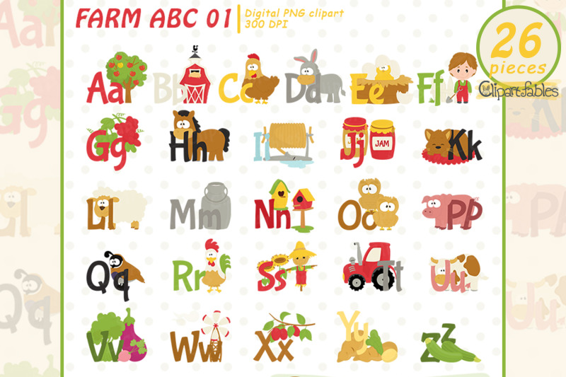 farm-alphabet-clipart-barnyard-abc-kids-alphabet