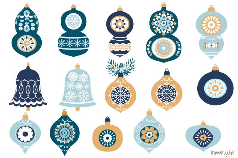 christmas-ornaments-clipart-set