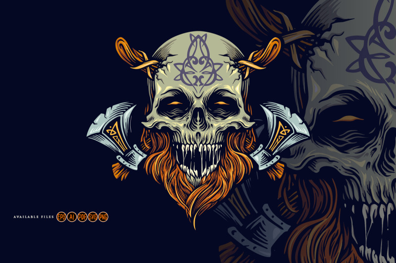 skull-viking-warrior-with-axe