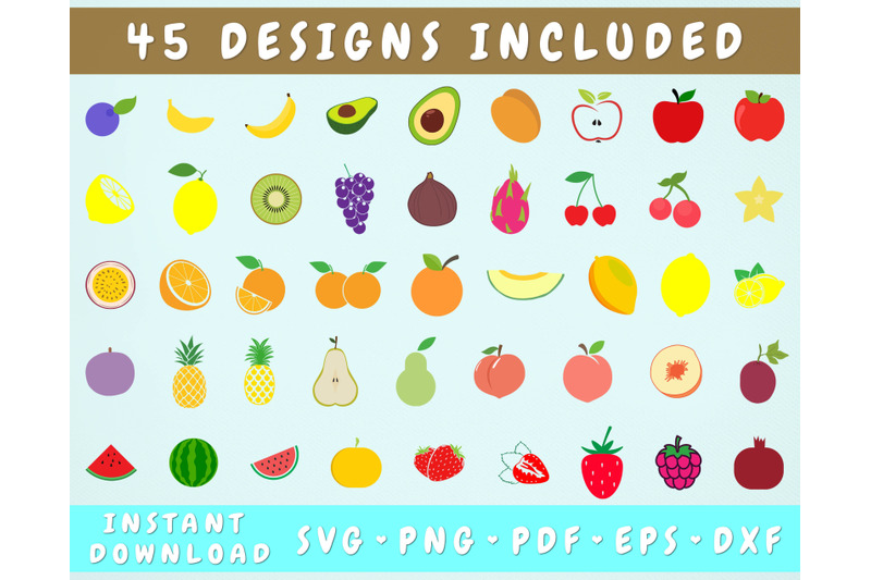 45-fruits-svg-bundle-fruits-cut-files-summer-svg