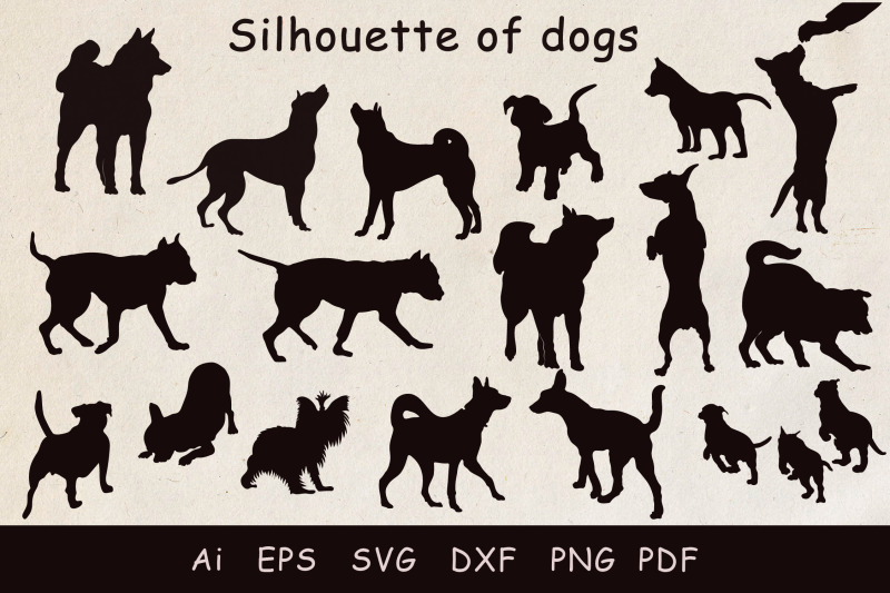 silhouettes-of-dogs