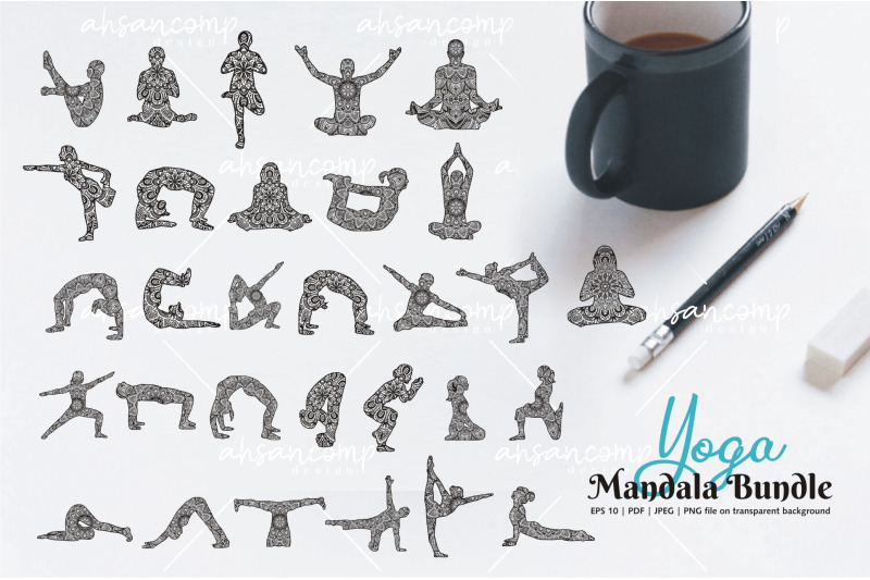 yoga-mandala-vector-line-art-style-bundles