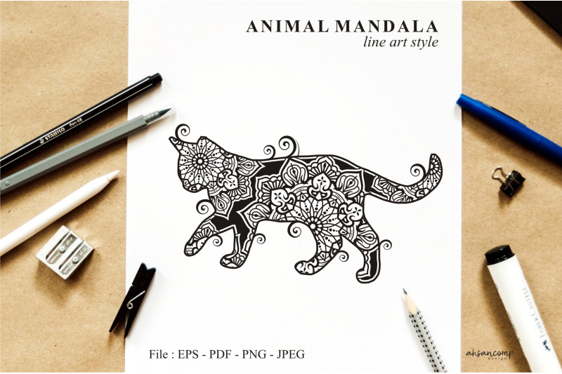 cat-mandala-vector-line-art-style-bundle-vol-1