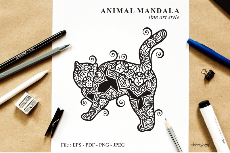 cat-mandala-vector-line-art-style-bundle-vol-1