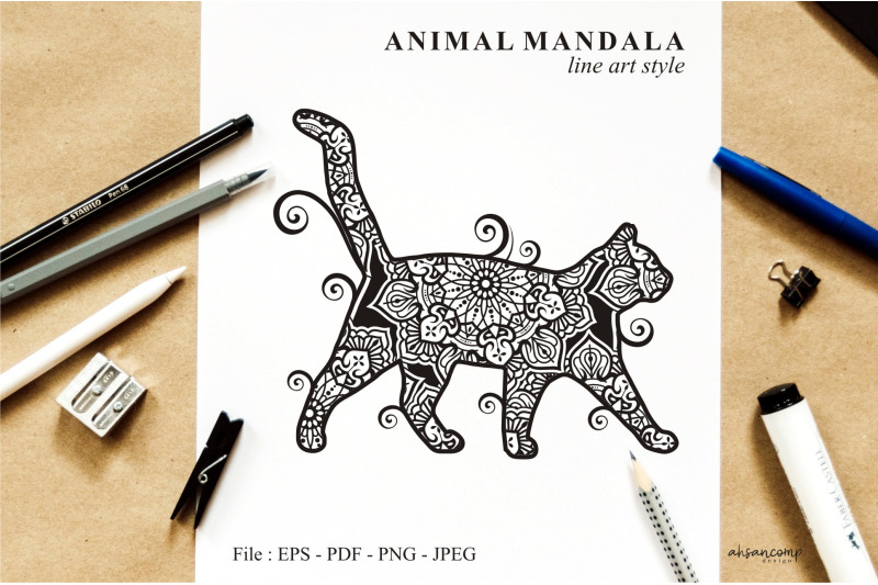 cat-mandala-vector-line-art-style-bundle-vol-1