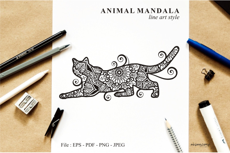 cat-mandala-vector-line-art-style-bundle-vol-1