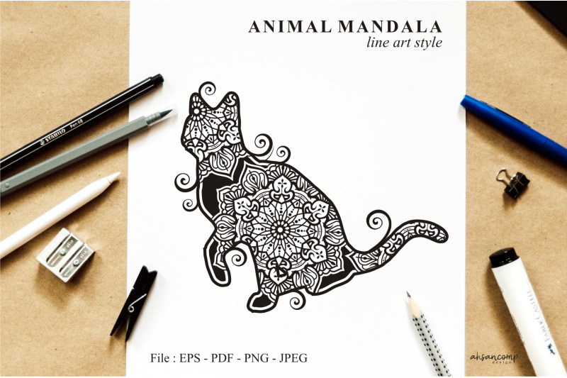 cat-mandala-vector-line-art-style-bundle-vol-1