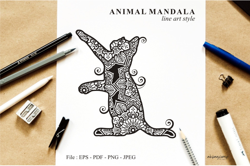 cat-mandala-vector-line-art-style-bundle-vol-1