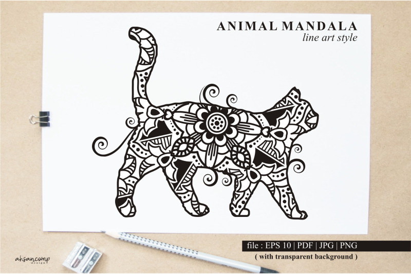 cat-mandala-vector-line-art-style-bundle-vol-2