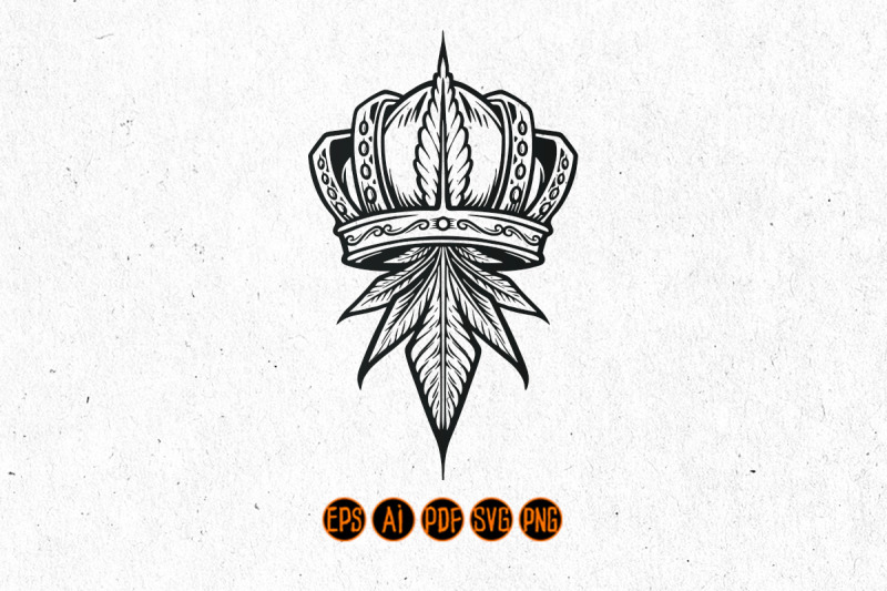 king-cannabis-logo-weed-silhouette