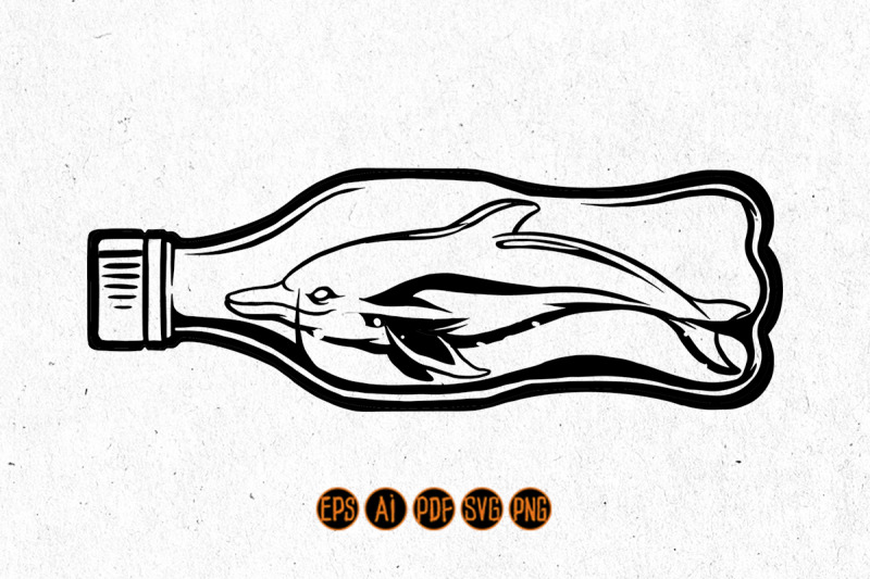 dolphin-in-plastic-bottle-silhouette