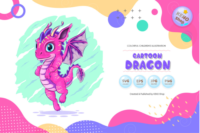 colorful-cartoon-dragon