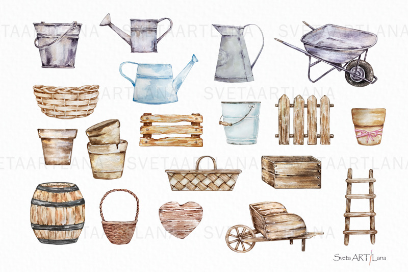 watercolor-garden-wooden-and-iron-tools-clipart