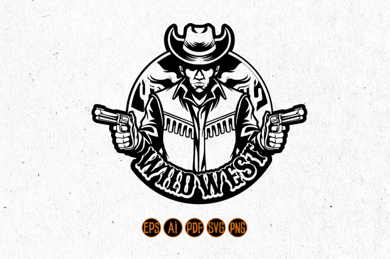 cowboy-wild-west-mascot-silhouette-svg