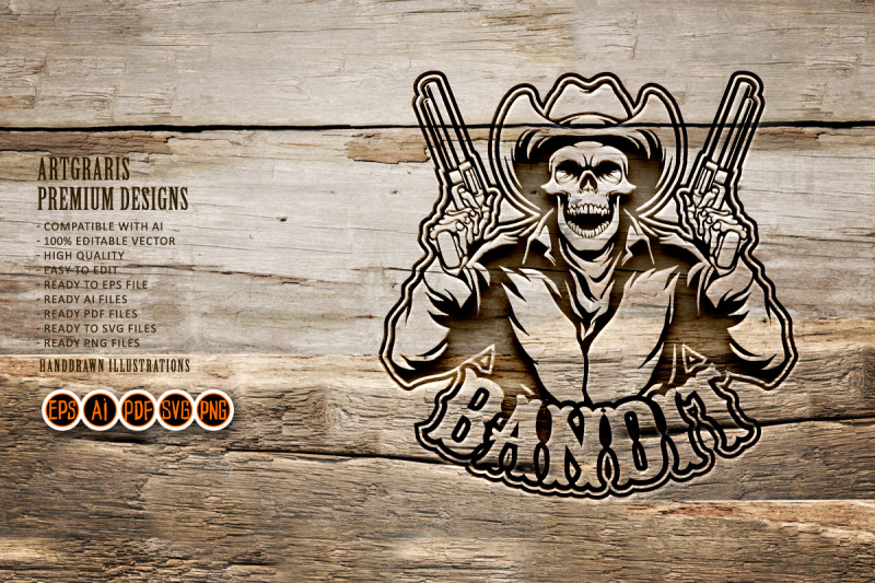 skull-cowboy-bands-silhouette-svg-logo