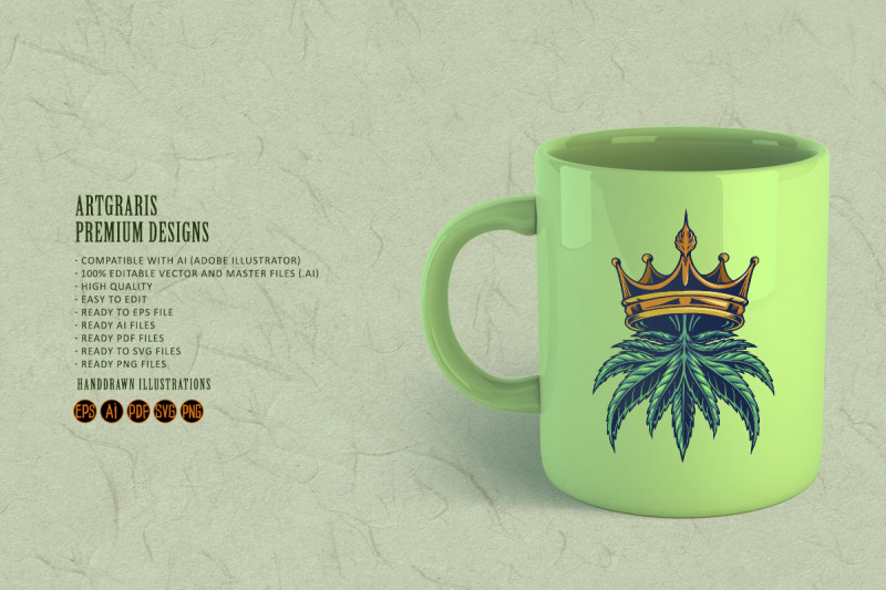 green-cannabis-royal-logo-illustrations