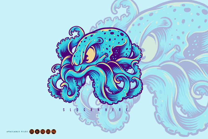 blue-kraken-logo-octopus-mascot-graphic