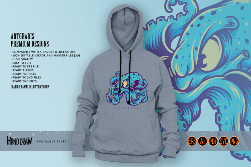 blue-kraken-logo-octopus-mascot-graphic