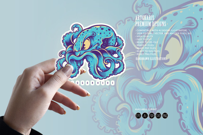 blue-kraken-logo-octopus-mascot-graphic