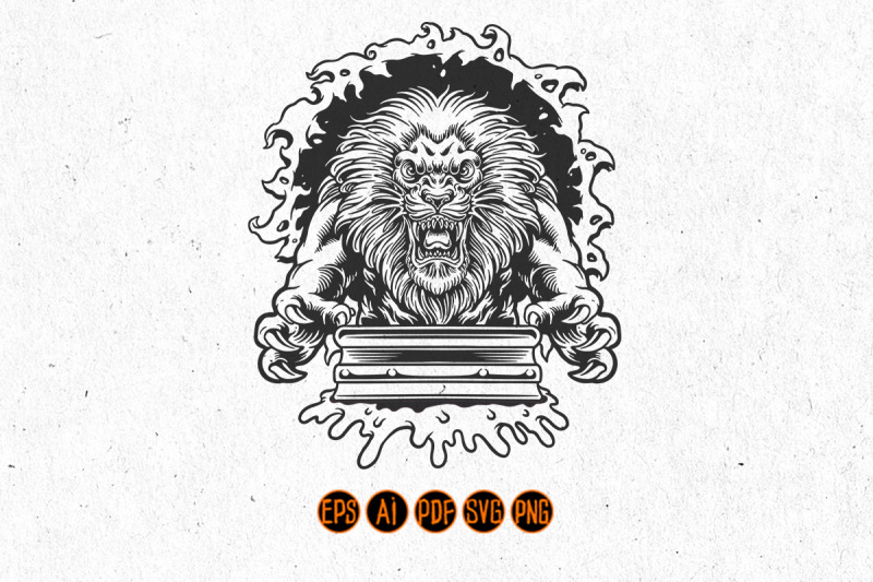 silhouette-angry-lion-screen-printing-svg-clipart