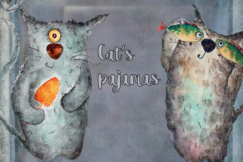 watercolor-set-cats