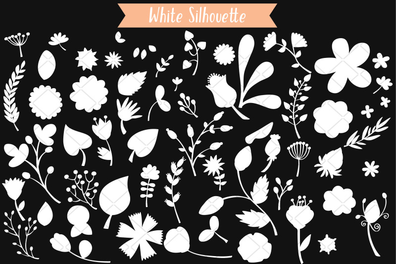 white-flowers-amp-leaves-hand-drawn-wild-flower-nature-plants