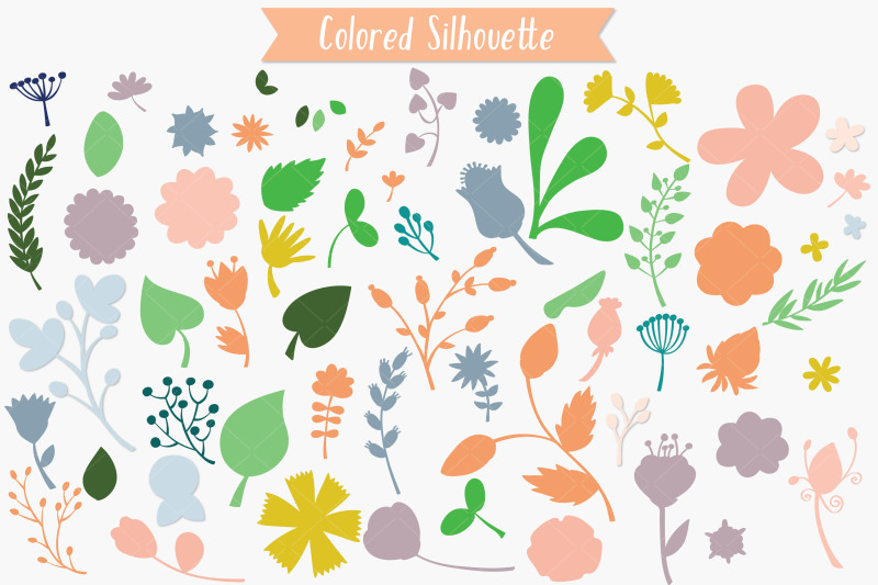 colored-flowers-amp-leaves-hand-drawn-wild-flower-nature-plants