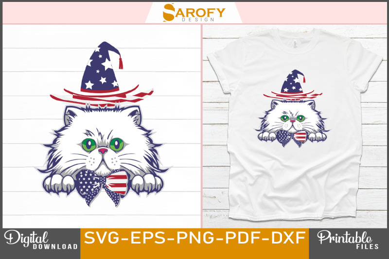 cute-cat-design-with-american-hat-4th-july-design