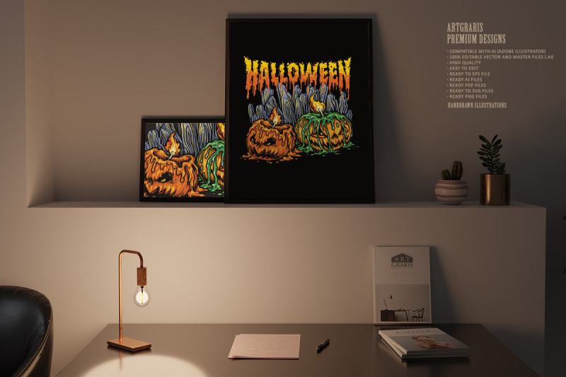 candles-halloween-head-jack-lantern-illustrations