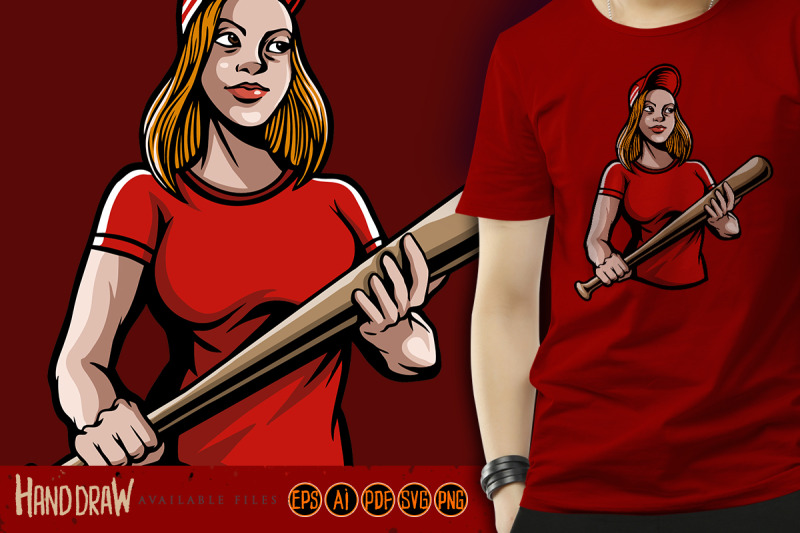 baseball-girl-red