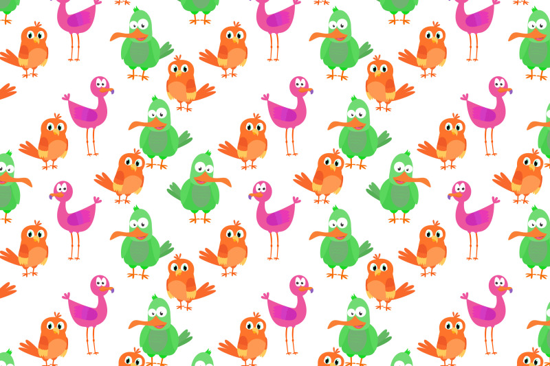 colorful-animal-bird-pattern