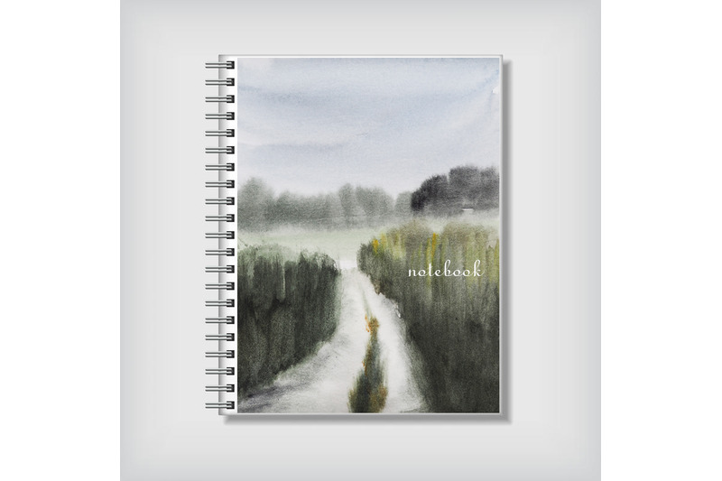 watercolor-nature-and-landscape-with-tree-and-road