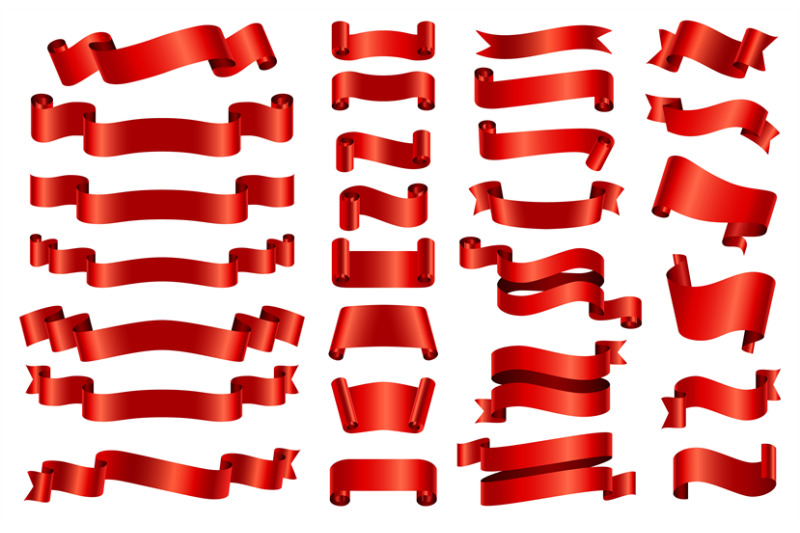 red-silk-ribbon-banners-3d-curved-and-spiral-glossy-ribbons-for-congr