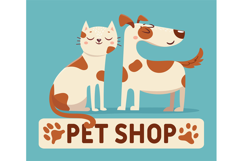 cat-and-dog-cartoon-pet-shop-or-vet-store-logo-sign-with-happy-animal