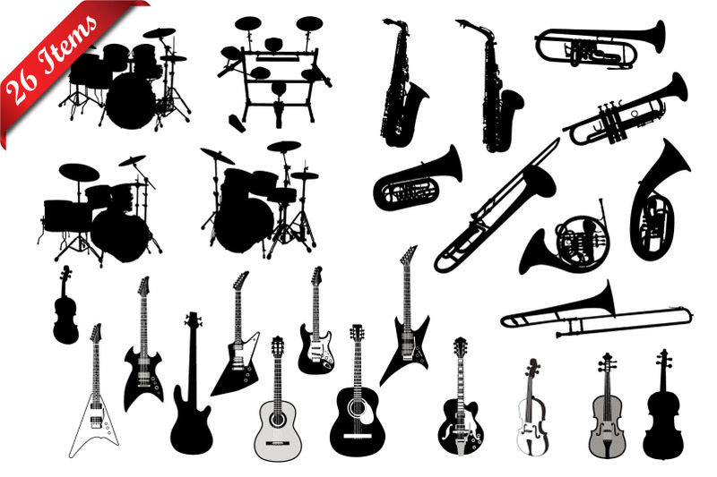 musical-instruments-set