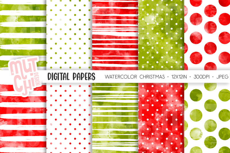 watercolor-christmas-digital-paper