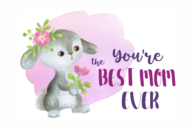 you-039-re-the-best-mom-ever-mother-039-s-day-design-with-bunny