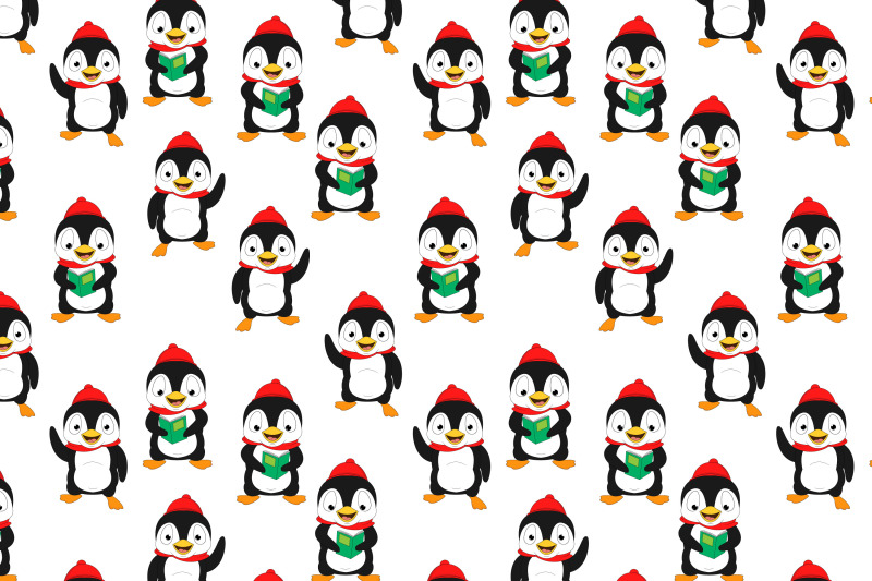 cute-penguin-animal-cartoon-pattern