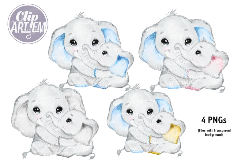 father-039-s-day-elephant-super-bundle-daddy-baby-watercolor-clip-art
