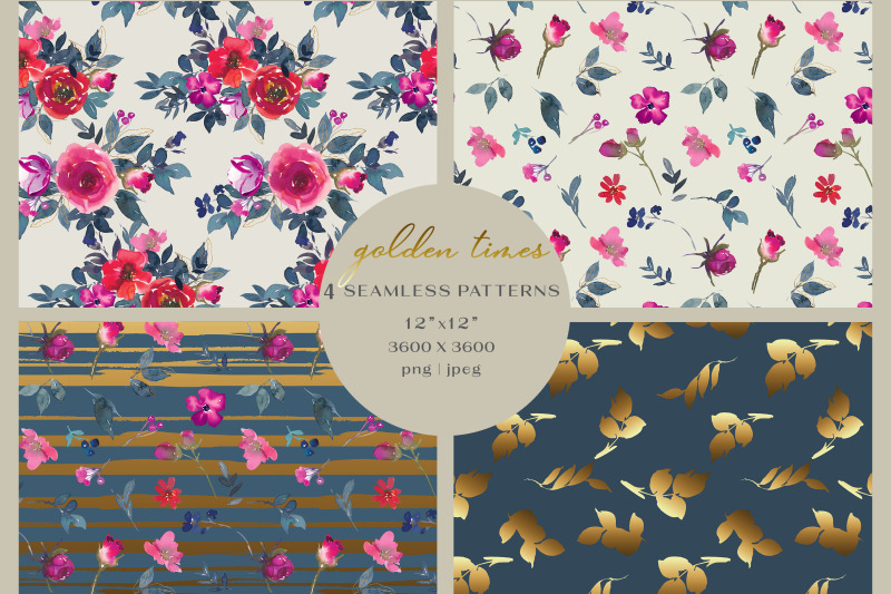 watercolor-flowers-clipart-amp-seamless-patterns