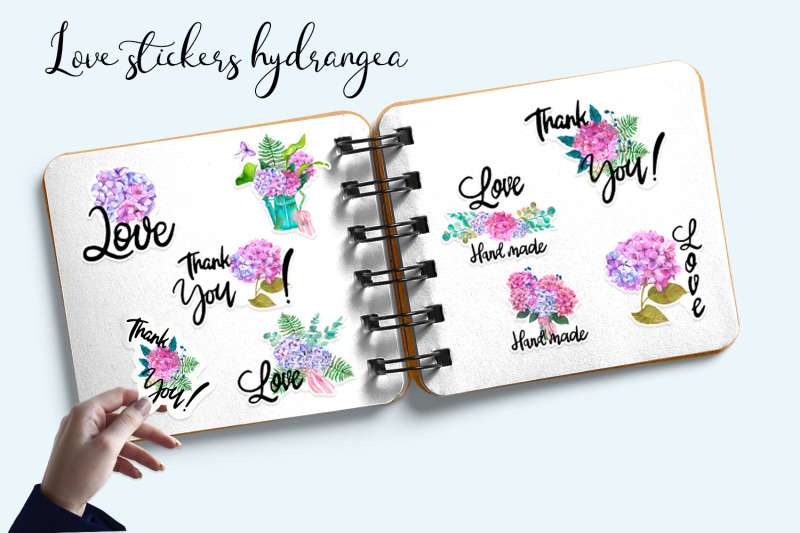 hydrangea-watercolor-sticker-pack