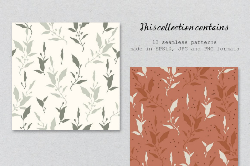 terracotta-and-khaki-herbal-seamless-patterns