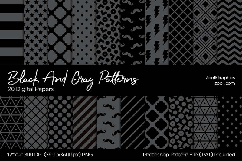 black-and-gray-digital-papers