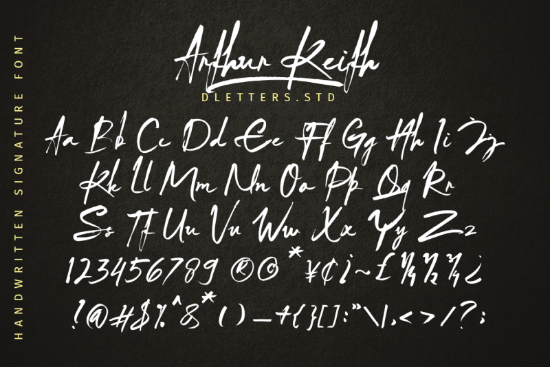 Arthur Keith - Signature Style Font By DLetters.Std | TheHungryJPEG