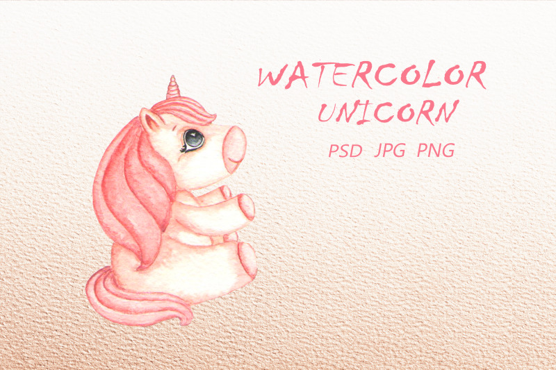 baby-design-unicorn-pink-watercolor-t-shirt-design