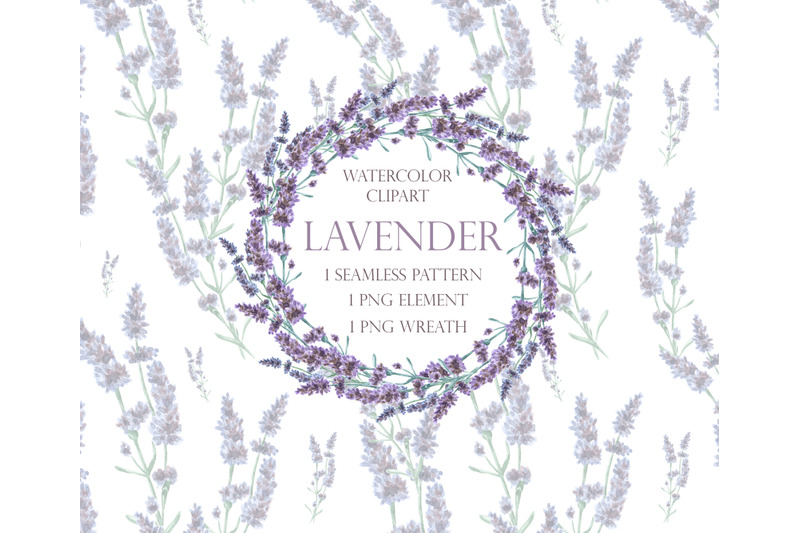 lavender-watercolor-clipart-lavender-wreath-lavender-pattern