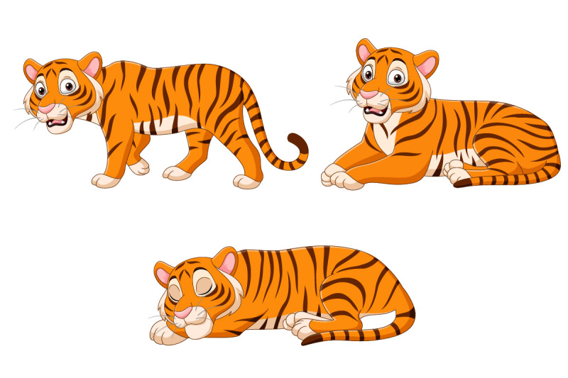 set-of-six-tigers-cartoon-collection