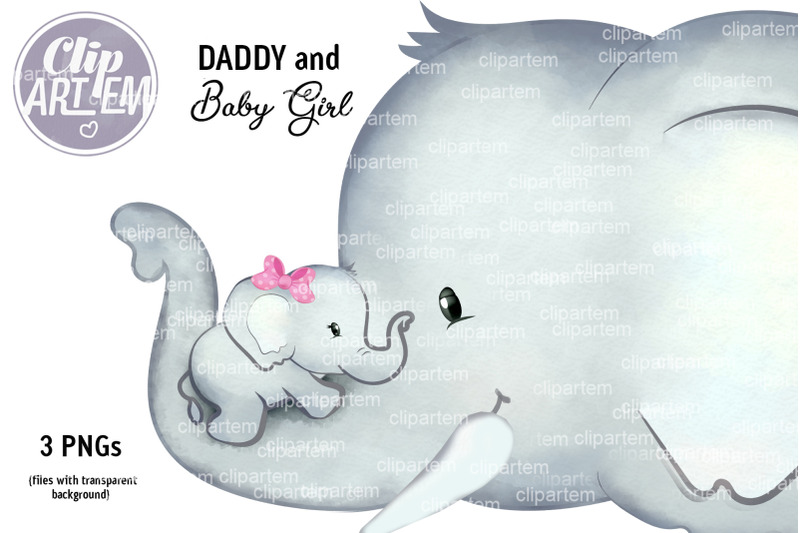 daddy-and-baby-elephant-png-watercolor-clip-art-lovely-family-images