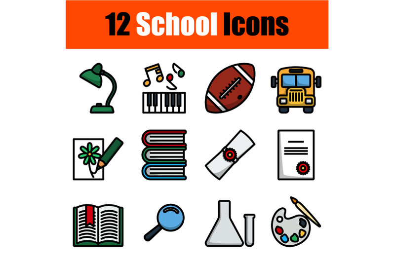 school-icon-set