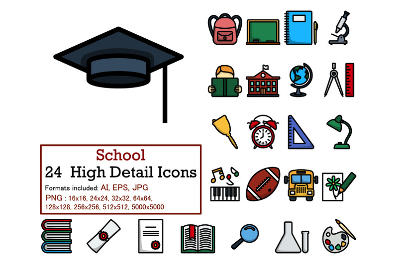 school-icon-set